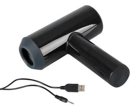 Черный мастурбатор с удобной ручкой Masturbator with 2 Functions